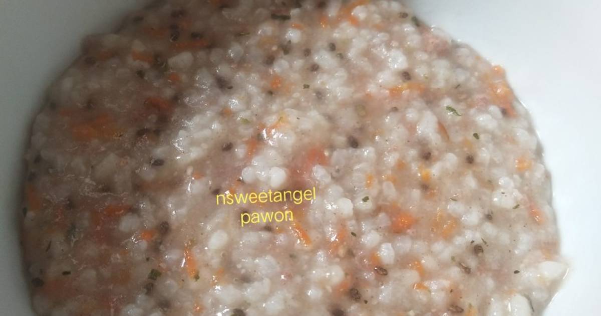 Resep MPASI TIM ayam almond cah wortel topping black chia seed 8+ oleh