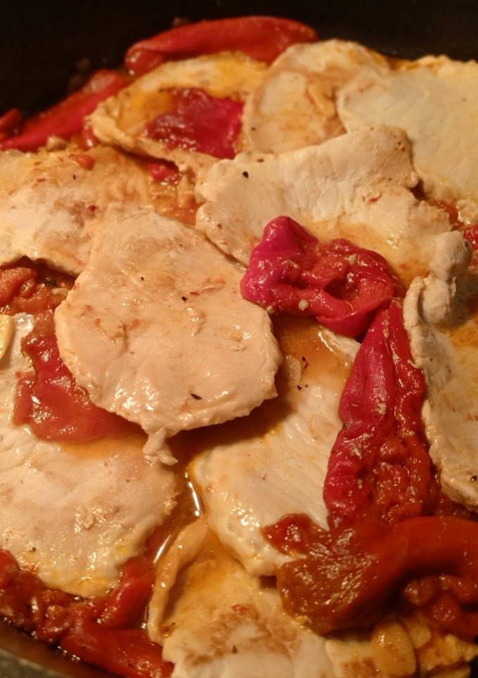 Una foto de Lomo con pimientos