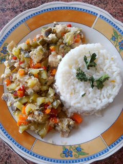 Una foto de Guiso de zapallitos italianos con arroz