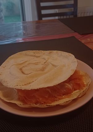 Φωτογραφία της συνταγής Αραβική πίτα με σολομό 🤤