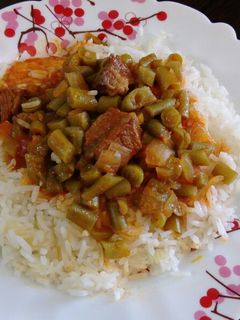 عکسی از دستور خورشت لوبیا سبز