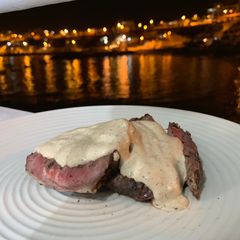 Strip Loin with Pepper Steak Sauce A picture of Strip Loin with Pepper Steak Sauce.