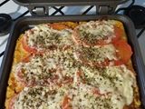 Pizza con masa de polenta