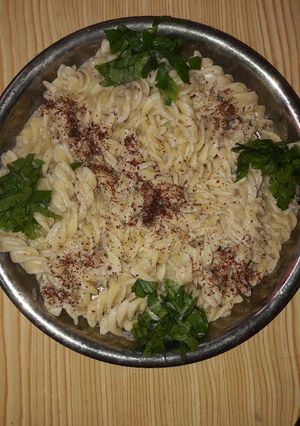 صورة لوصفة معكرونه باللبن