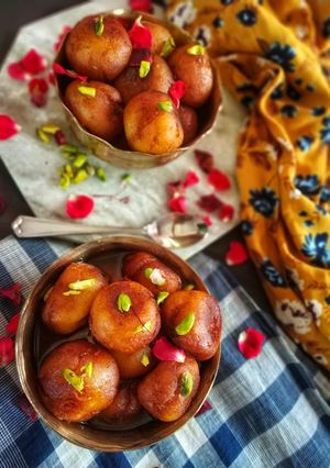 A picture of Sweet Potato Gulab Jamun.