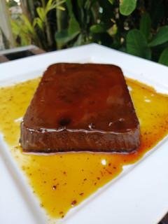 Una foto de Flan de chocolate