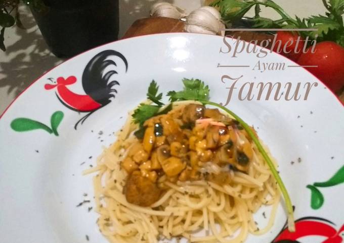 Spaghetti Ayam Jamur