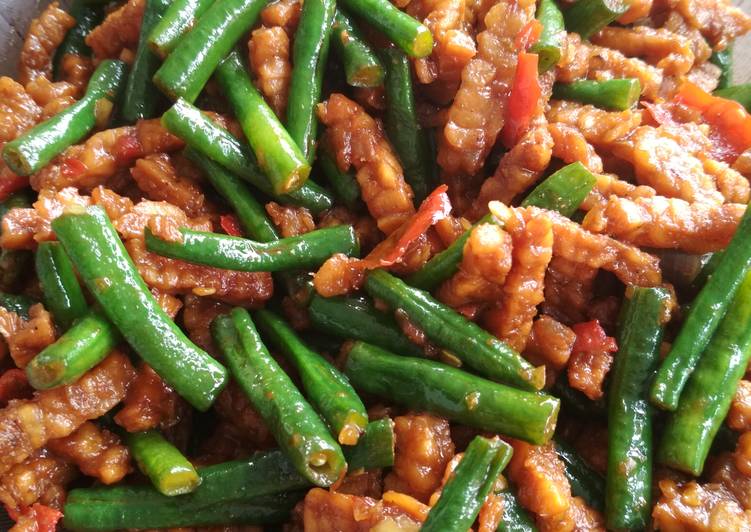 Bahan Menyiapkan Tempe orek kacang panjang yang Bikin Ngiler