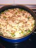 Arroz con pollo y gandules verdes