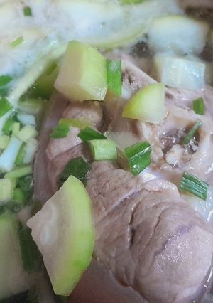 Hình của món Canh bí đao nấu giò heo.