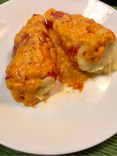 Una foto de Pimientos rellenos de Brandada de Bacalao (Thermomix)