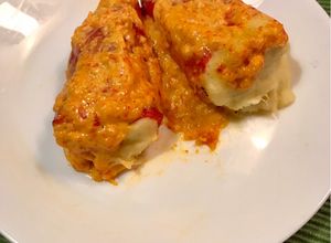 Foto principal de Pimientos rellenos de Brandada de Bacalao (Thermomix)