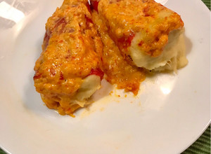 Foto principal de Pimientos rellenos de Brandada de Bacalao (Thermomix)