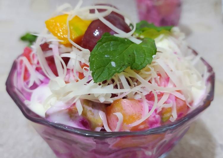Resep Fruit salad creamy sauce | Cara Mengolah Fruit salad creamy sauce Yang Sempurna