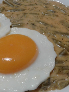 Habart zöldbabfőzelék kaporral recept fotója
