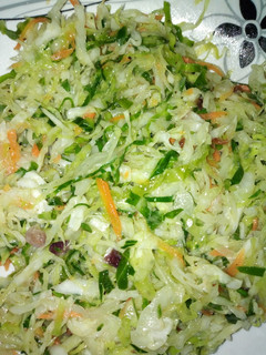 A picture of Sautéed cabbage and carrots.