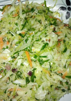 A picture of Sautéed cabbage and carrots.