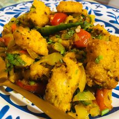 A picture of Bread Upma.
