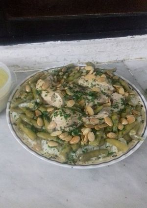 صورة لوصفة منسف دجاج بلفول