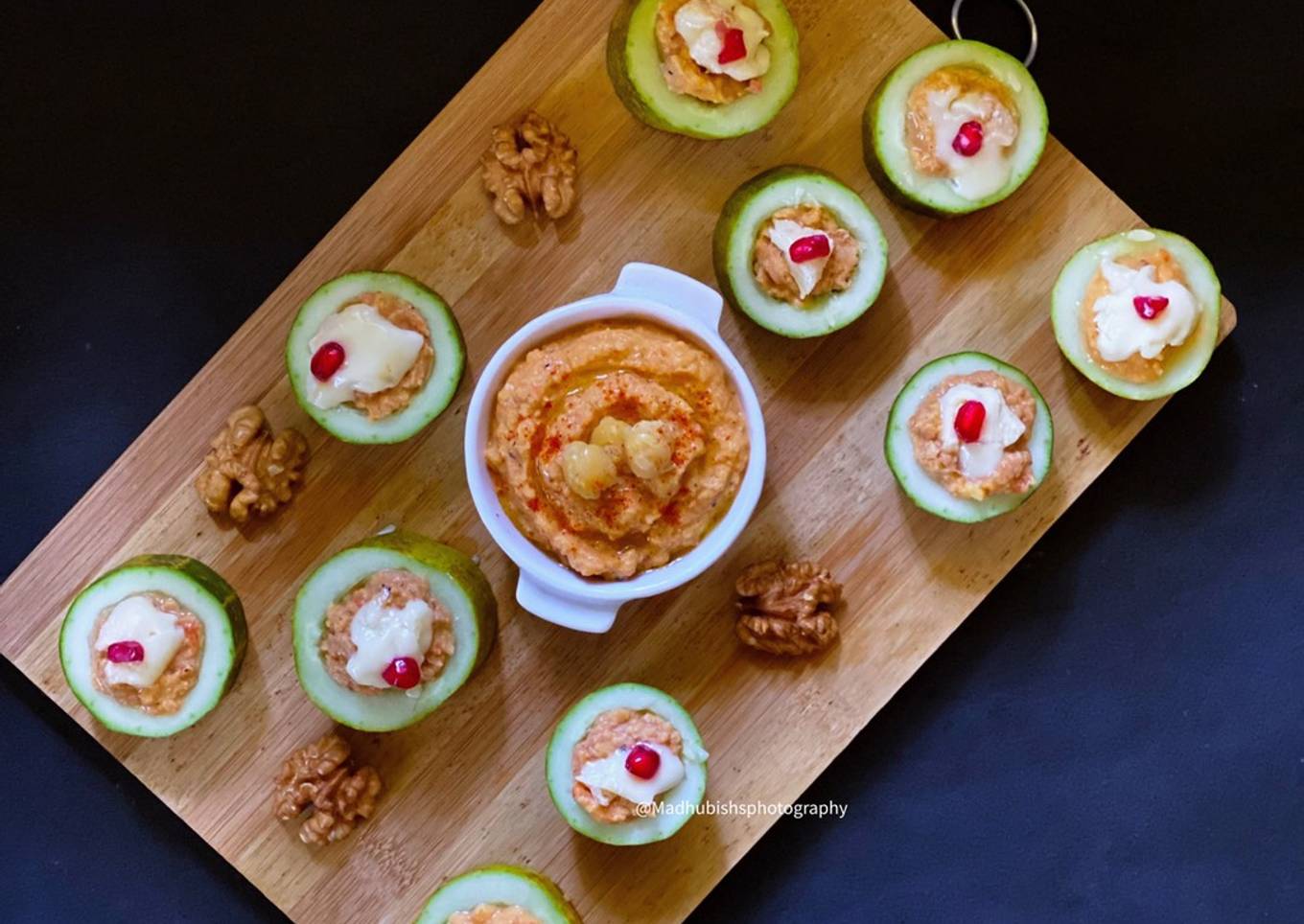 Greek Cucumber Walnut Bites