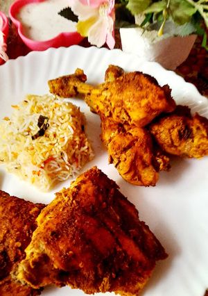 A picture of Steamed Chicken Tikka.