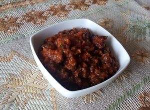 Una foto de Salsa bolognesa con carne de soya