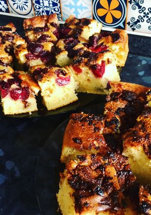 Bögrés cseresznyés- csokis süti recept fotója