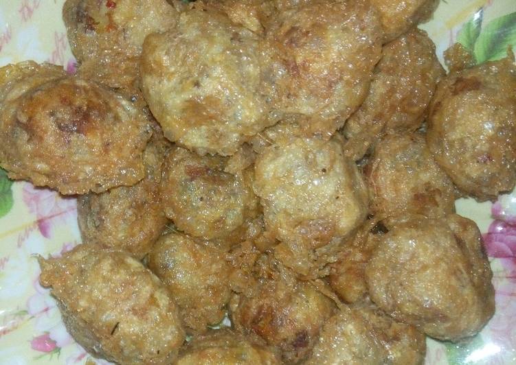 Potato and meat balls