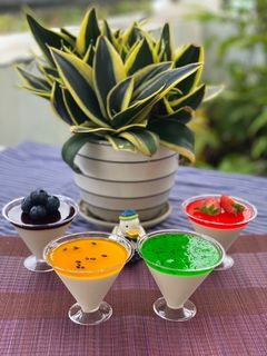 Hình của món Panacota 4 vị sốt.