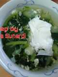 Sayur bayam emes telor menu diet aku