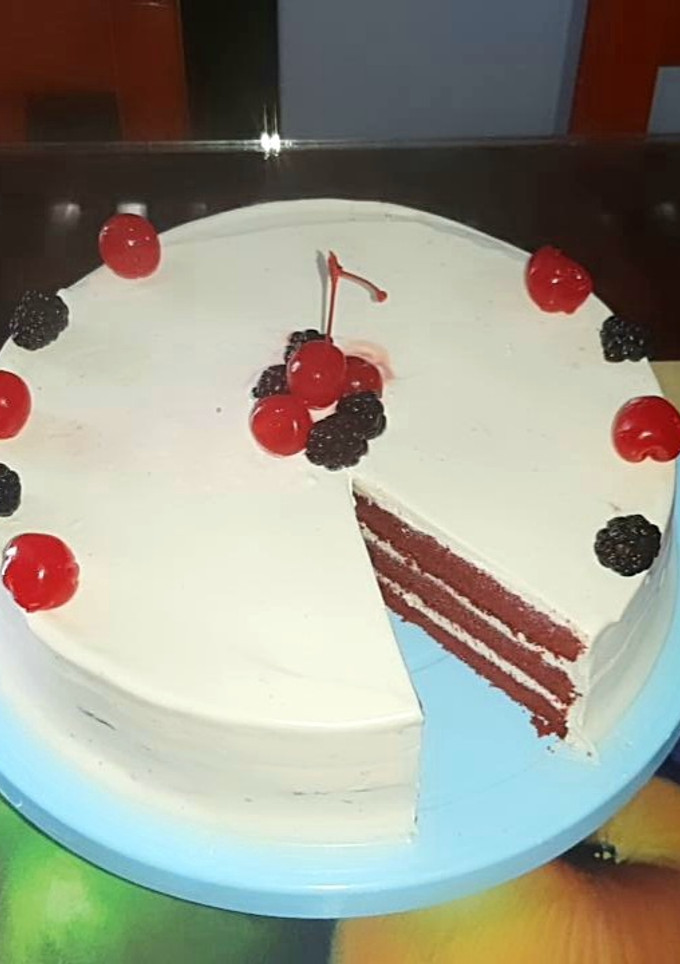 Una foto de Red velvet cake