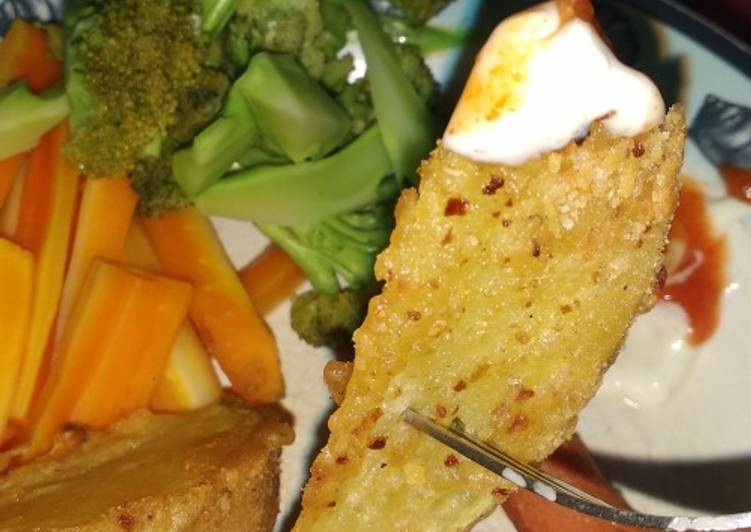 Resep: Kentang goreng (Potato wedges ala-ala) yang Lezat