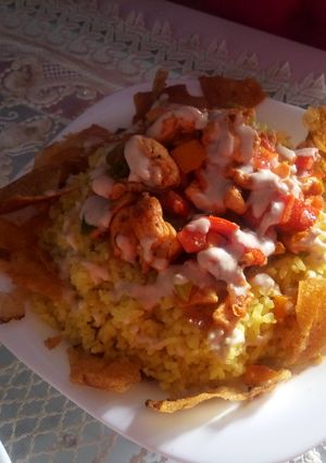 صورة لوصفة فته شاورما فراخ 😋😋