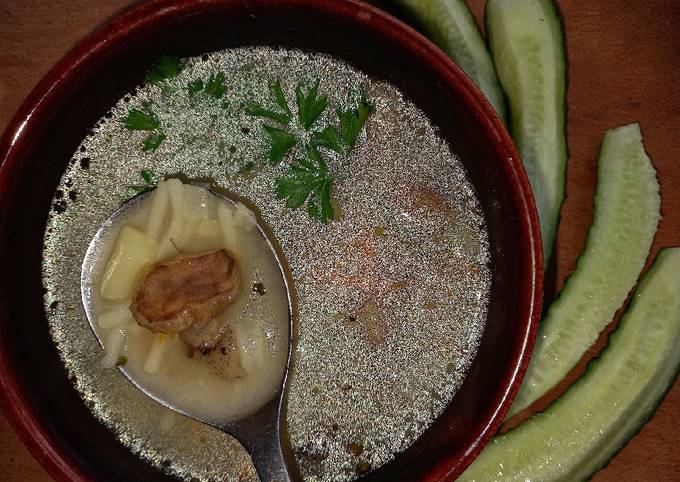 Суп из белых сухих грибов с вермишелью, пошаговый рецепт с фото