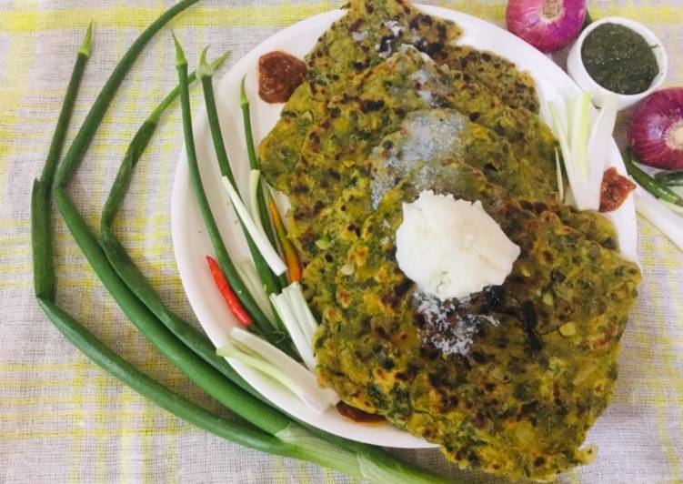 Spring Onion Paranthas