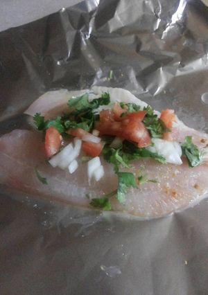 Una foto de Pescado empapelado