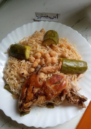 صورة لوصفة رشتة بالدجاج