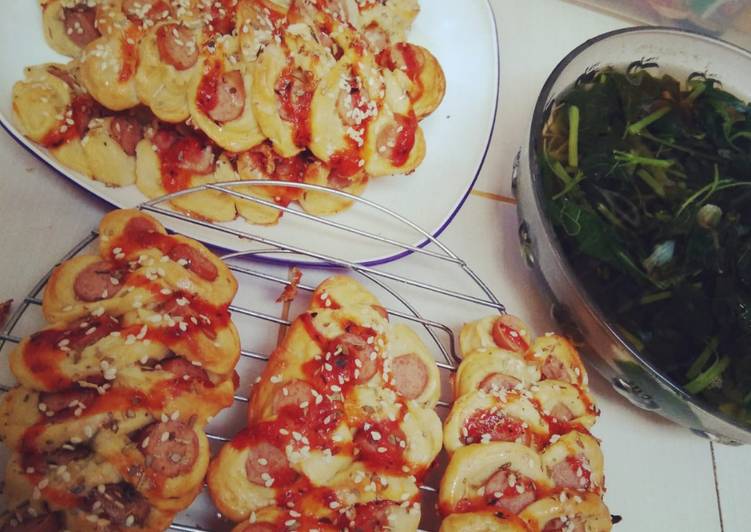 Bahan Roti sosis(Caterpillar Bread) | Cara Masak Roti sosis(Caterpillar Bread) Yang Enak Dan Mudah