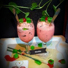 A picture of #TutiFruiti #Icecream #Strawberry #Falooda.