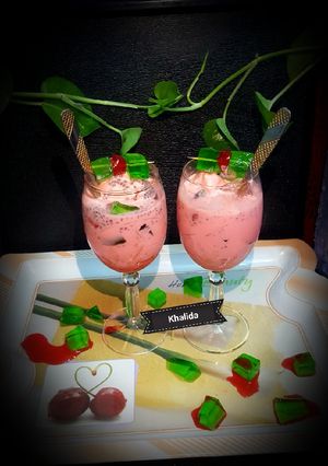A picture of #TutiFruiti #Icecream #Strawberry #Falooda.