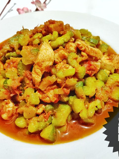 Foto resep Oseng pare ayam sambal belacan