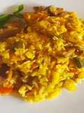 Arroz con hongos deliciosos
