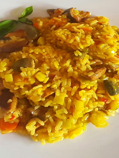 Una foto de Arroz con hongos deliciosos