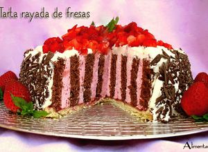 Foto principal de Tarta rayada de fresas