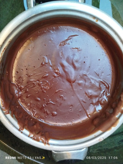 Una foto de Natilla de chocolate con leche condensada y sin huevos