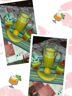 صورة لوصفة عصير الليمون والموز🍸🍋🍌