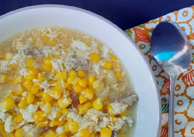Recipe: Delicious Sup Jagung Sapi