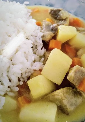 Una foto de Curry de cerdo al estilo japonés