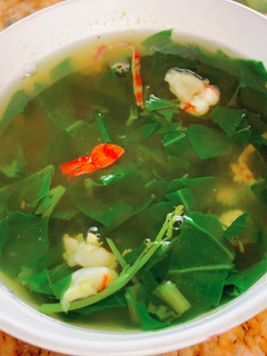 Hình của món Canh mồng tơi tôm tươi.