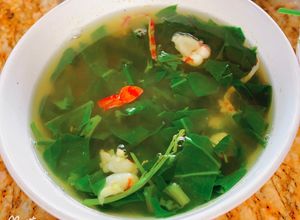 Hình của món Canh mồng tơi tôm tươi.